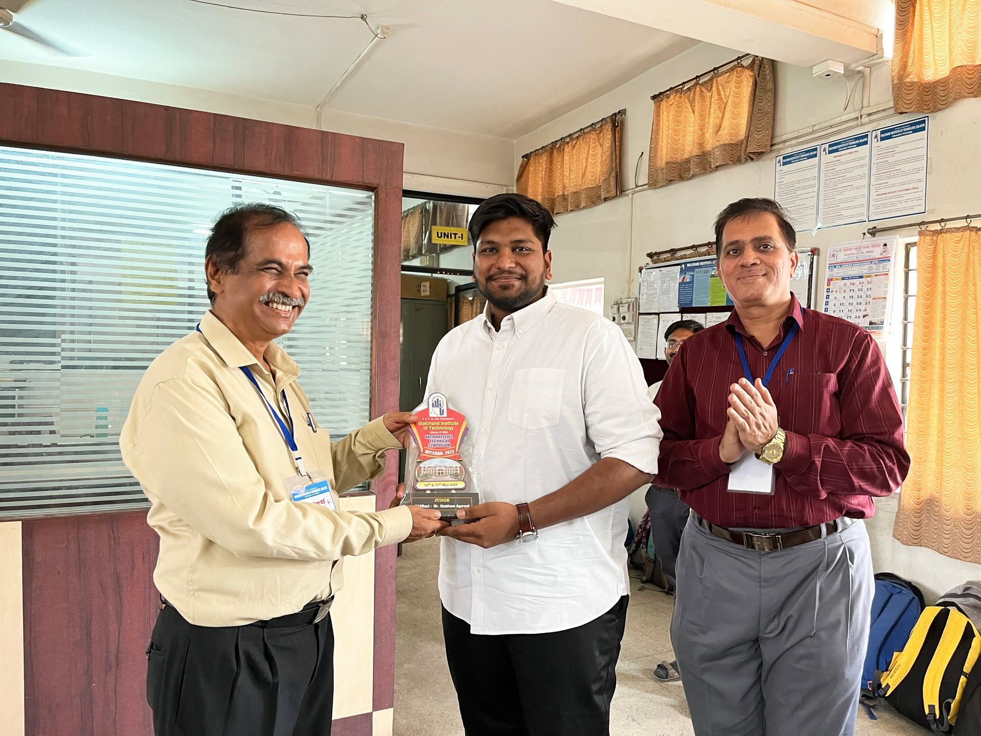 Invited as a Judge in Walchand Institute of Technology